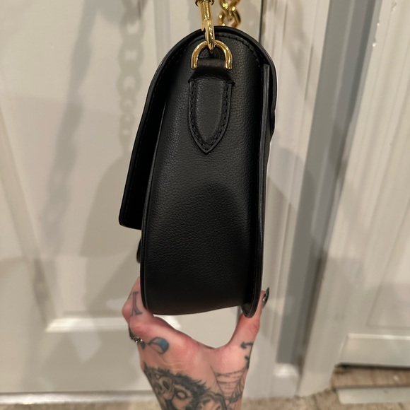 Versace Black Leather La Medusa Chain Shoulder Bag - Picture 7 of 16